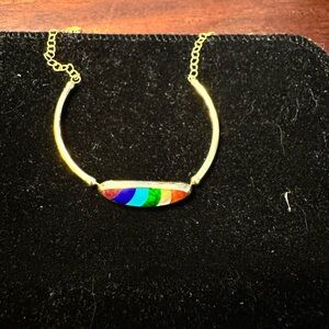 Na Hoku Gold bracelet with Multicolor Inlay